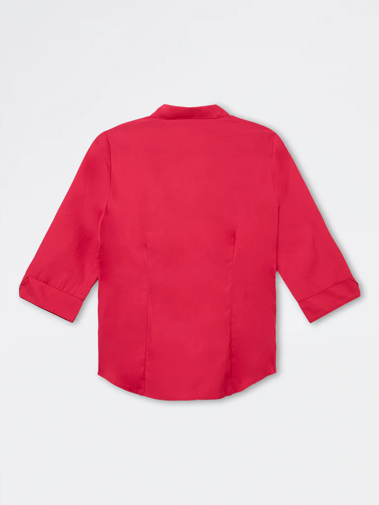 Wardrobe Fuchsia Solid Shirt - Image 4