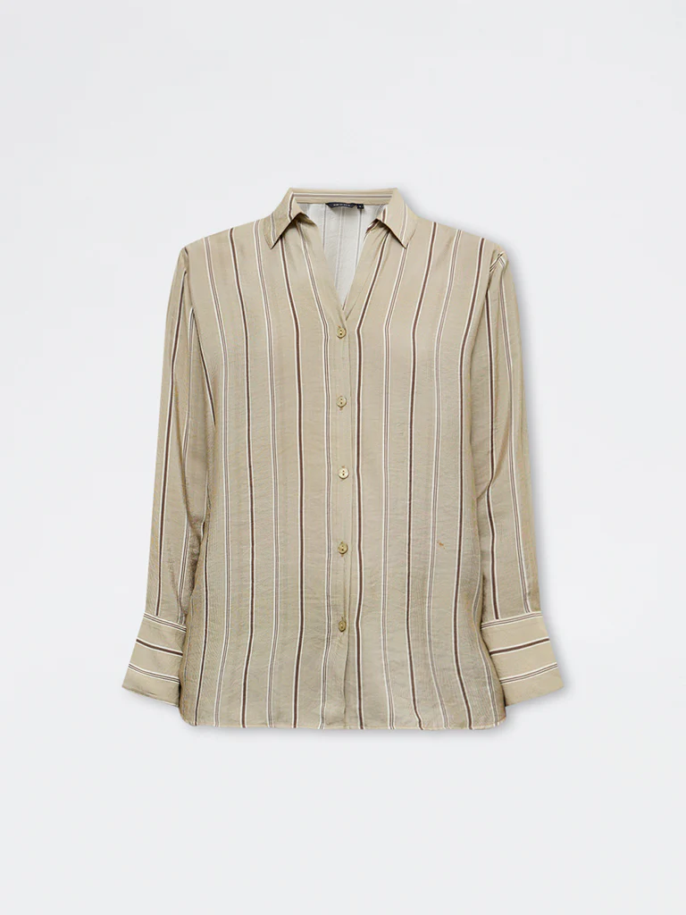 Wardrobe Green Stripe Shirt - Image 5
