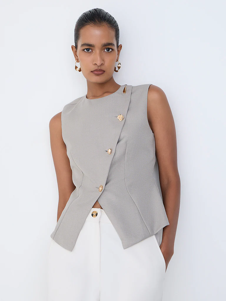 Wardrobe Grey Asymmetric Top