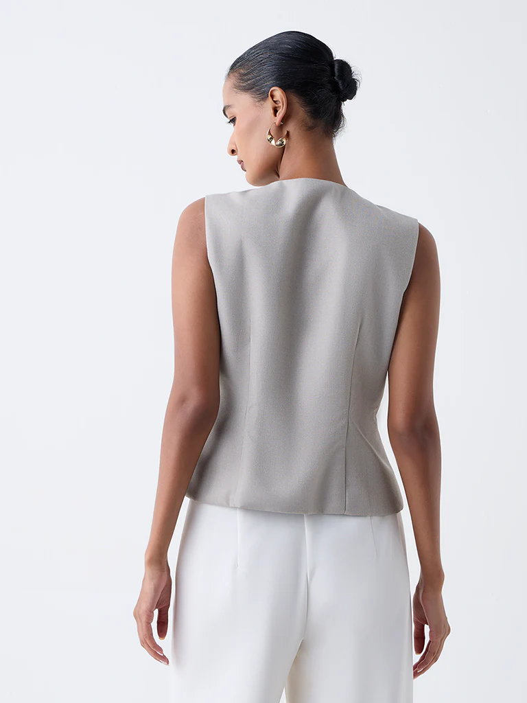 Wardrobe Grey Asymmetric Top - Image 4