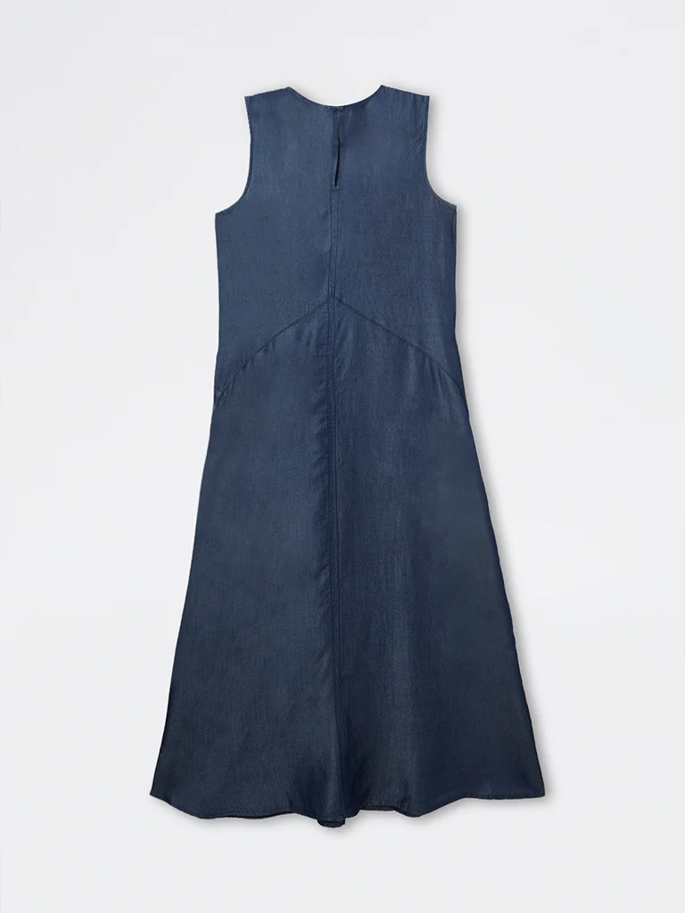Wardrobe Indigo Denim A-Line Dress - Image 6