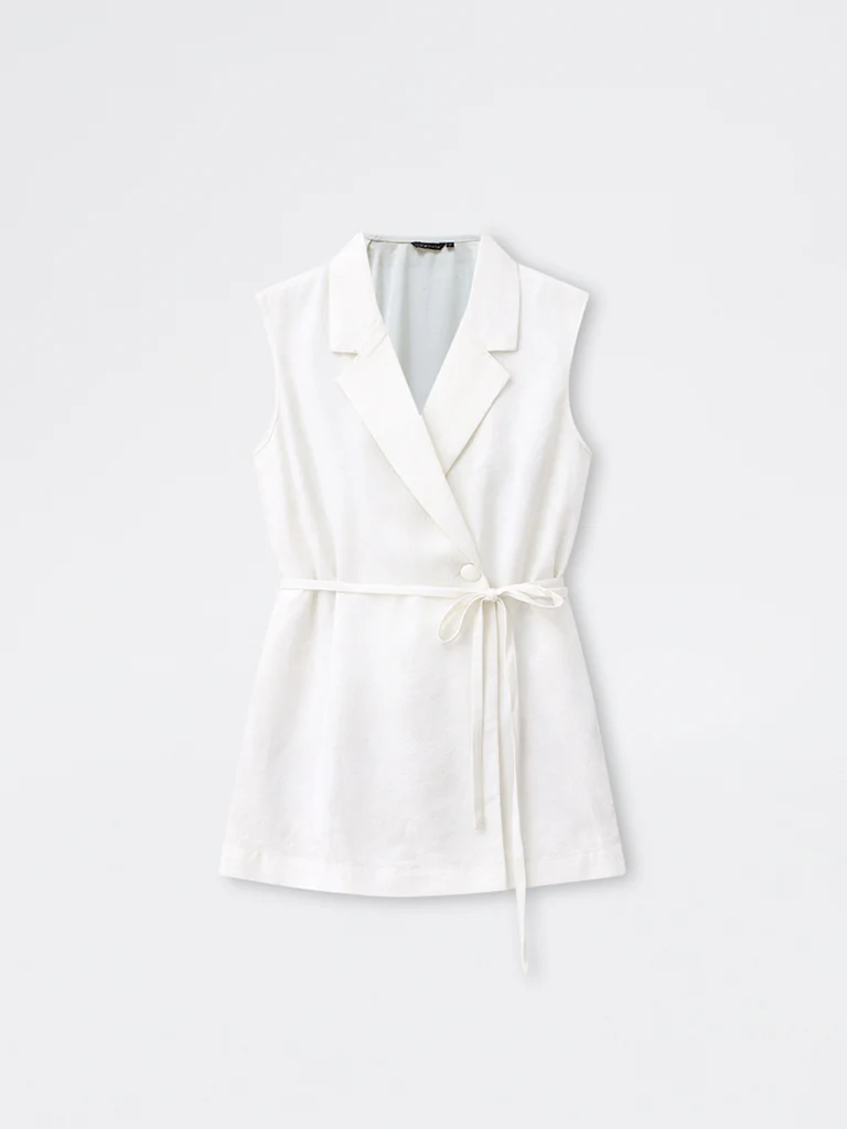 Wardrobe Ivory Belt-Detail Blouse - Image 5
