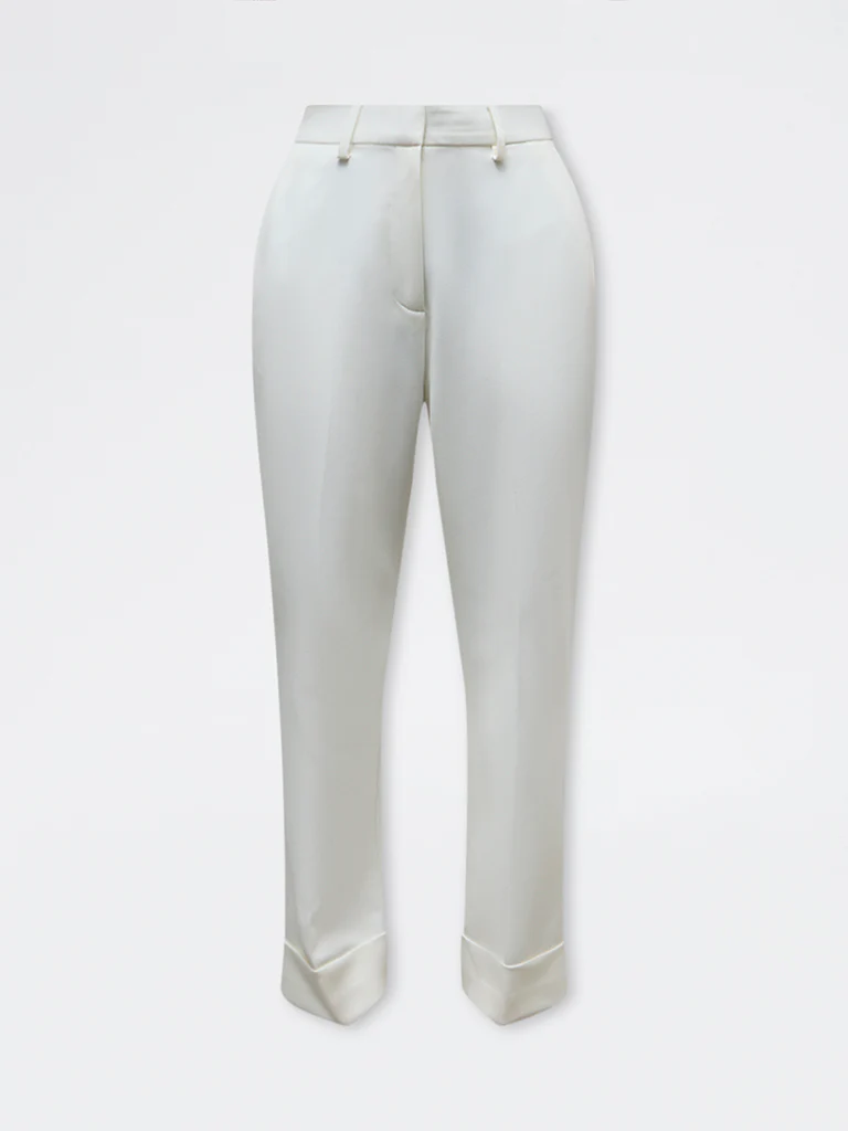 Wardrobe Ivory High-Rise Trousers - Image 5