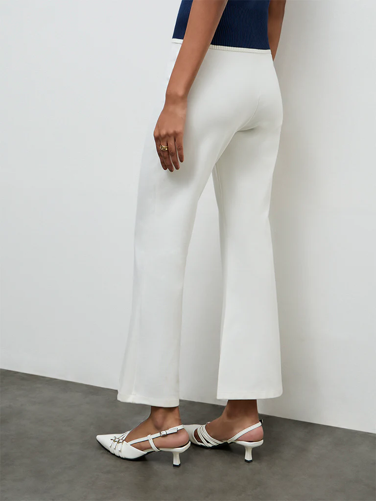 Wardrobe Ivory High-Rise Trousers - Image 4