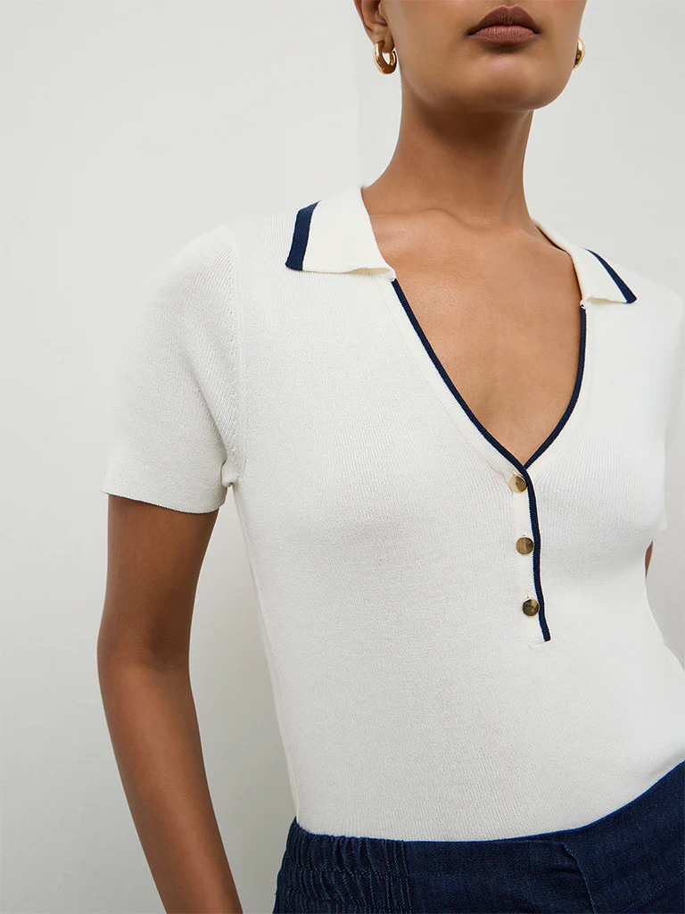 Wardrobe Ivory Knit-Textured Top - Image 3