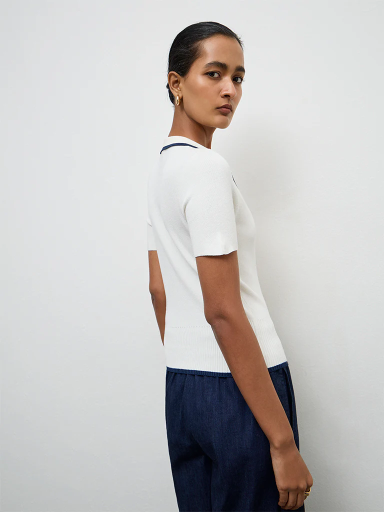 Wardrobe Ivory Knit-Textured Top - Image 4