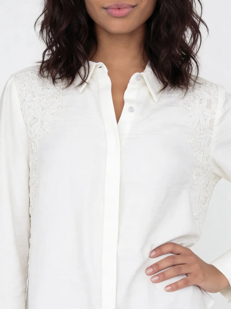 Wardrobe Ivory Lace Detailed Blouse - Image 3