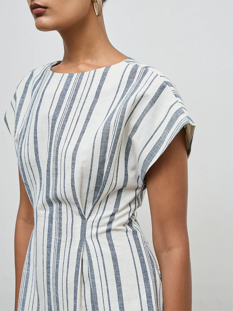 Wardrobe Ivory Striped Cotton-Blend Top - Image 2