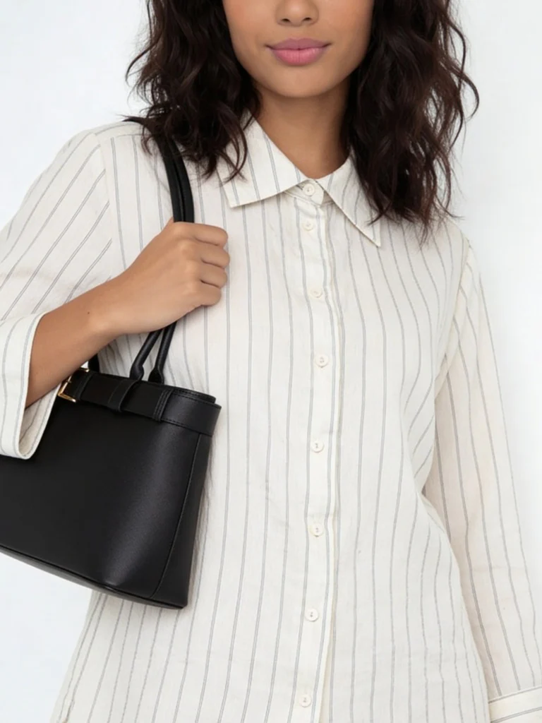 Wardrobe Ivory Striped Shirt - Image 3