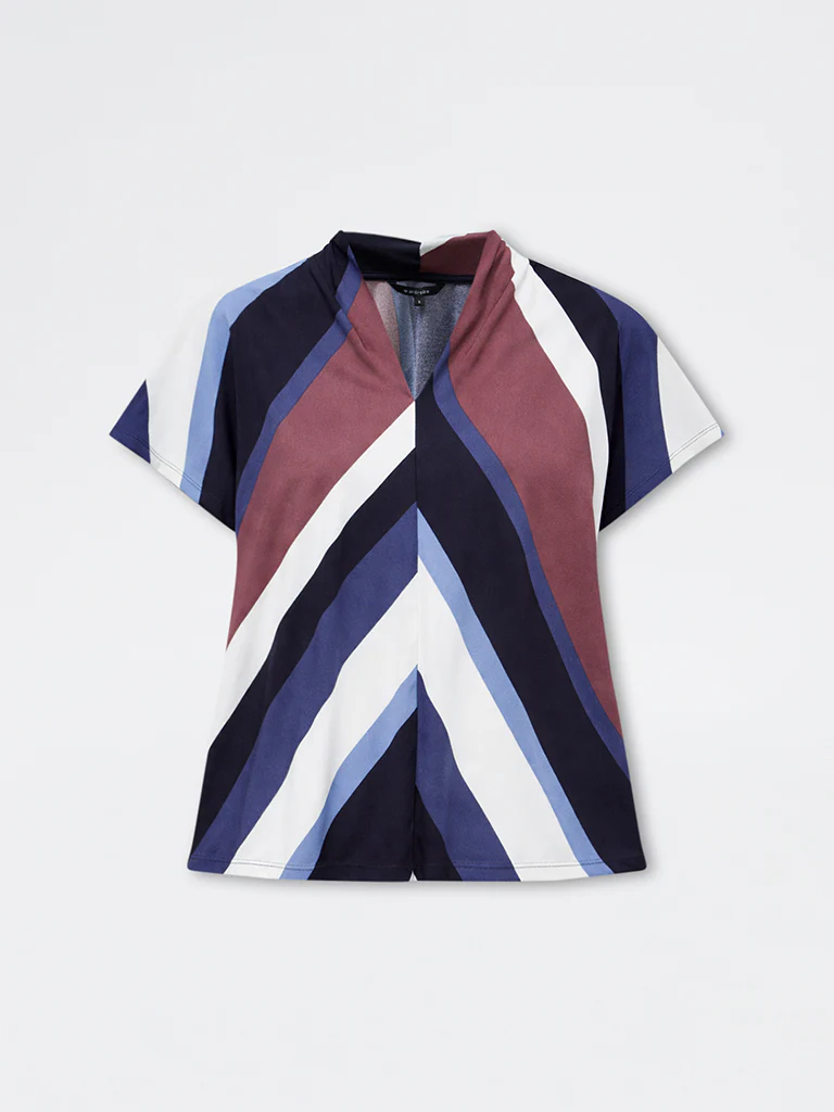 Wardrobe Multicolour Stripe Printed Blouse - Image 5