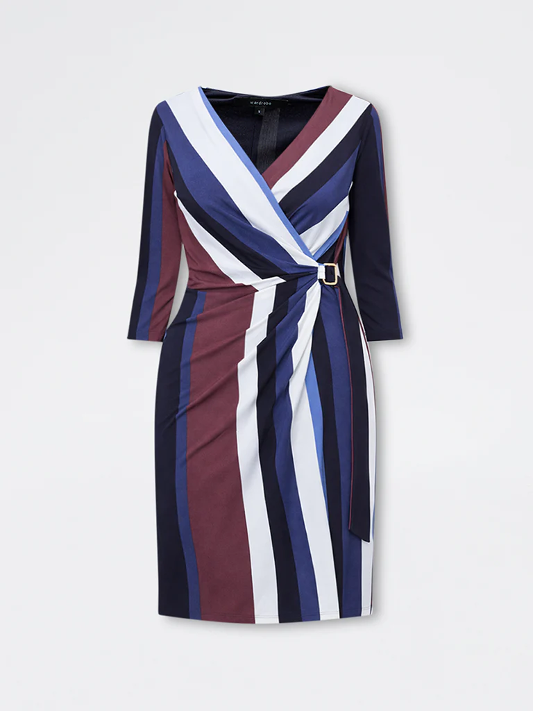 Wardrobe Multicolour Striped A-Line Dress - Image 5