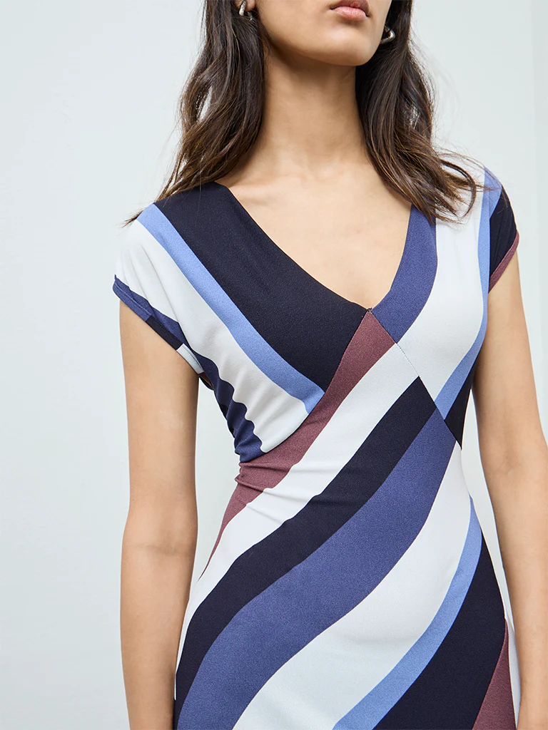 Wardrobe Multicolour Striped A-Line Dress - Image 3