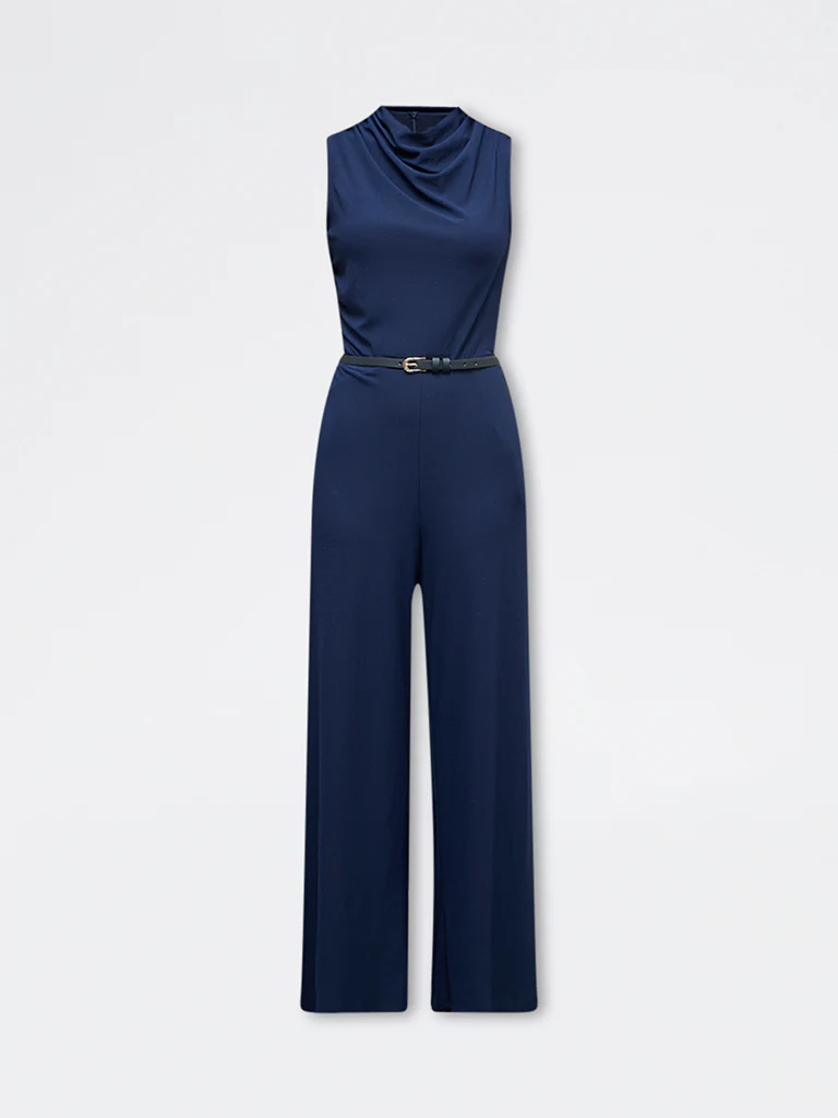 Wardrobe Navy Jumpsuit with Belt - Image 5