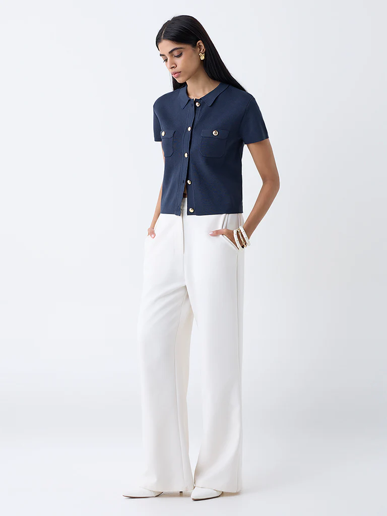 Wardrobe Navy Solid Top - Image 2