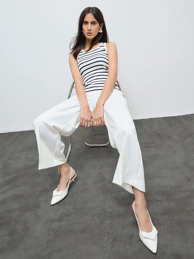 Wardrobe Navy Striped Top - Image 2