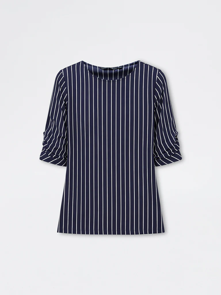 Wardrobe Navy Striped Top - Image 5