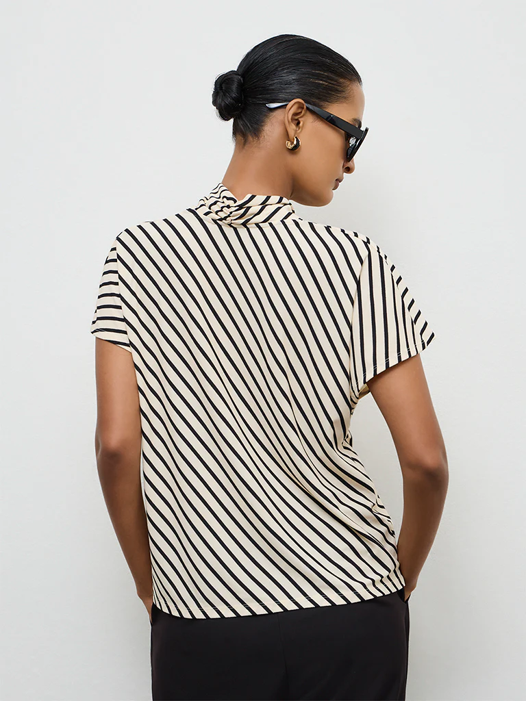 Wardrobe Off-White Striped Top - Image 4