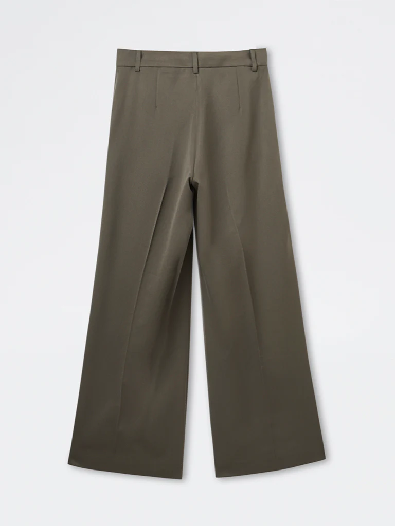 Wardrobe Olive Solid High-Rise Trousers - Image 6