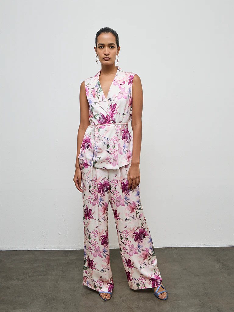 Wardrobe Pink Floral Blazer-Style Top - Image 2