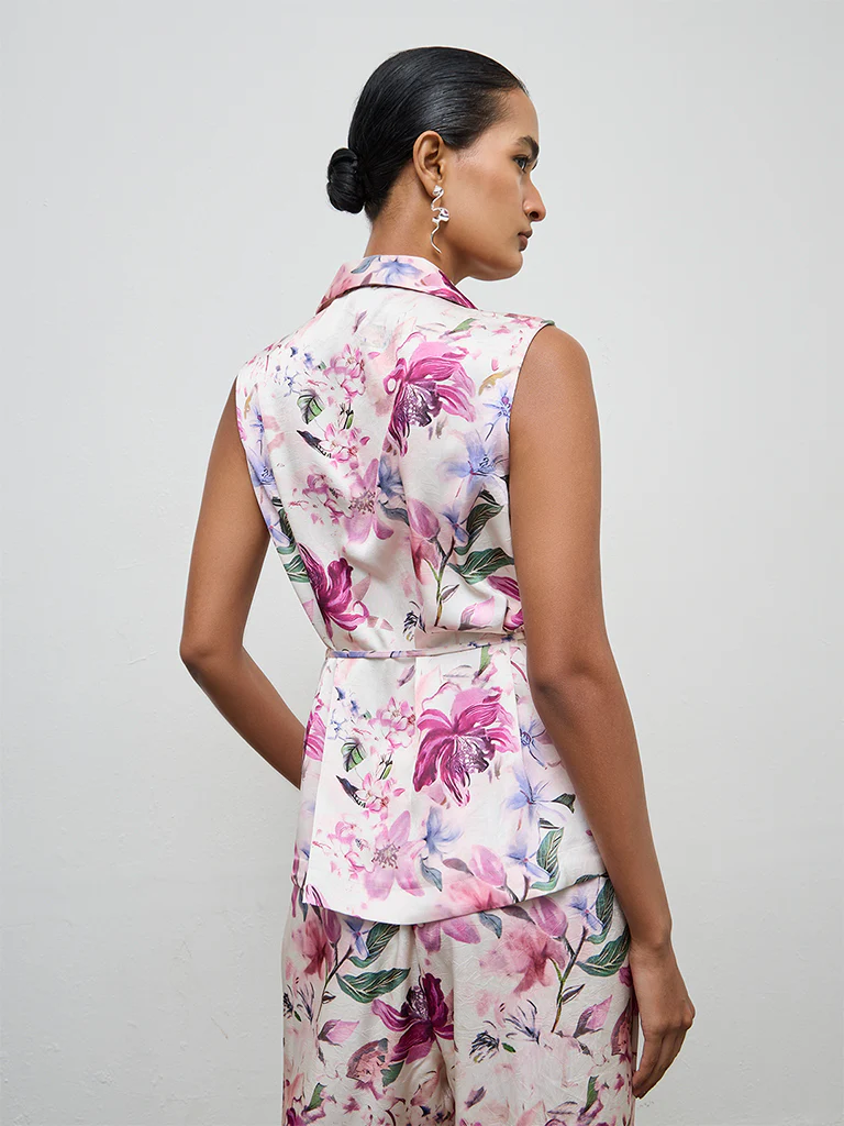Wardrobe Pink Floral Blazer-Style Top - Image 4