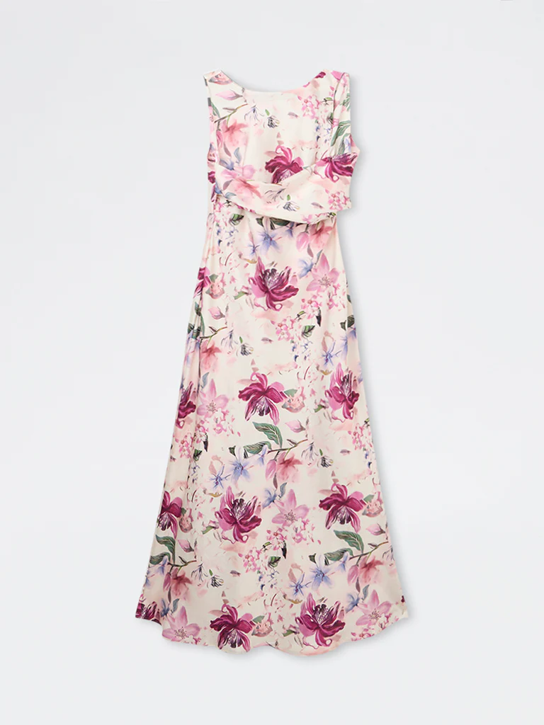 Wardrobe Pink Floral Design A-Line Dress - Image 5