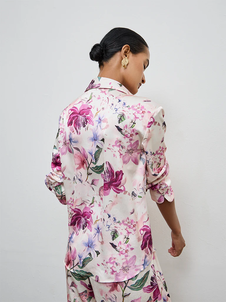 Wardrobe Pink Floral Design Shirt - Image 4
