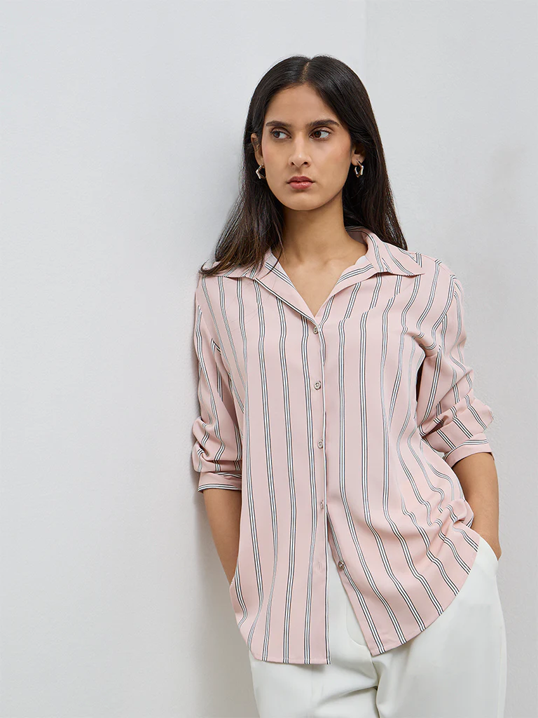 Wardrobe Pink Striped Shirt
