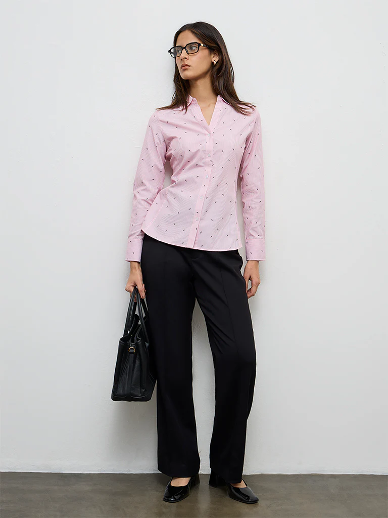 Wardrobe Pink Striped Shirt
