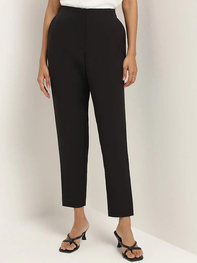 Wardrobe Plain Black Trousers - Image 3