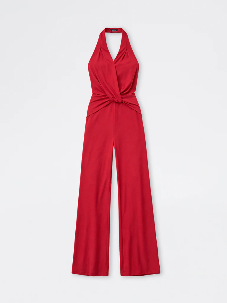 Wardrobe Red Halter-Neck Jumpsuit - Image 5