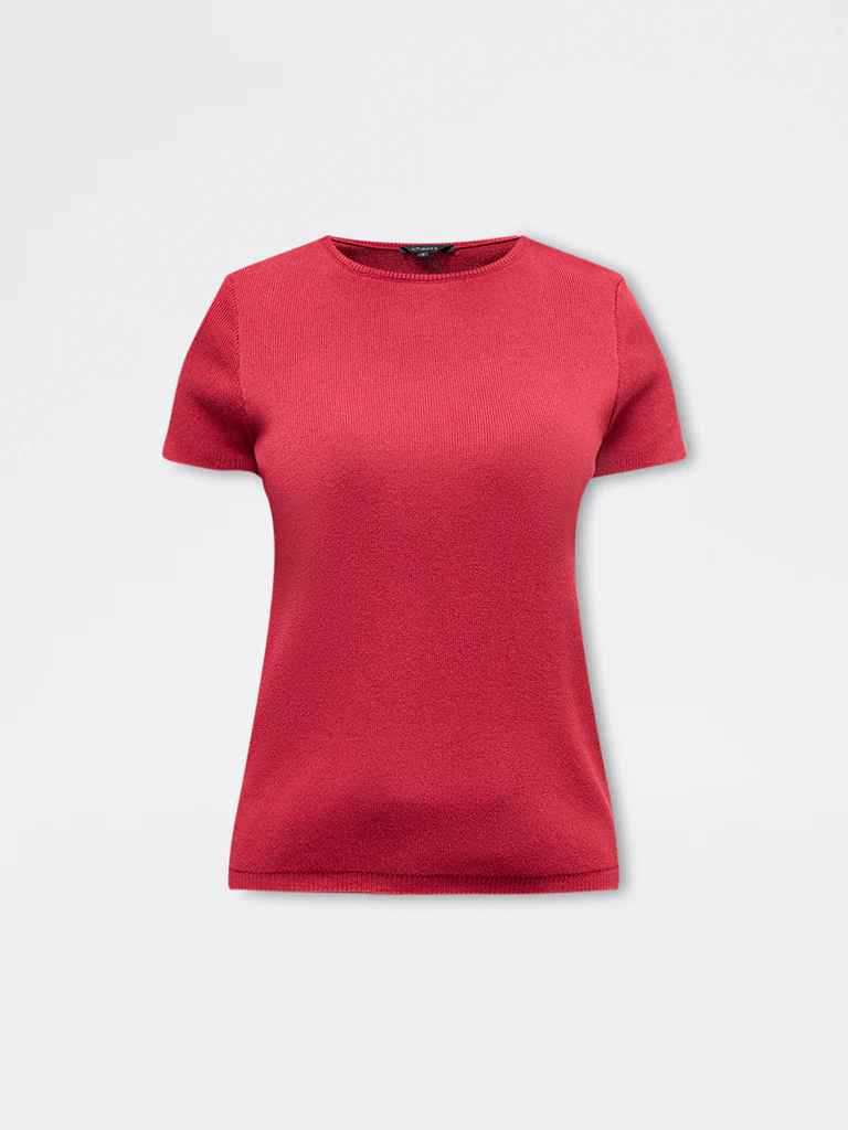Wardrobe Red Knit-Textured Top - Image 5