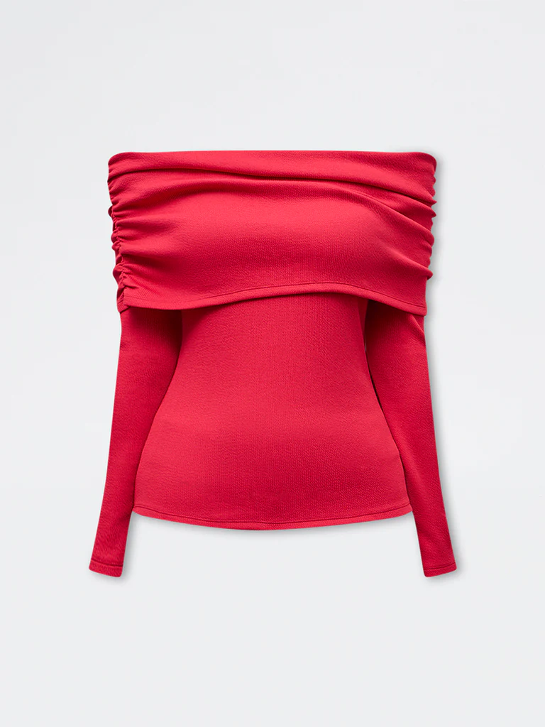 Wardrobe Red Off-Shoulder Top - Image 5