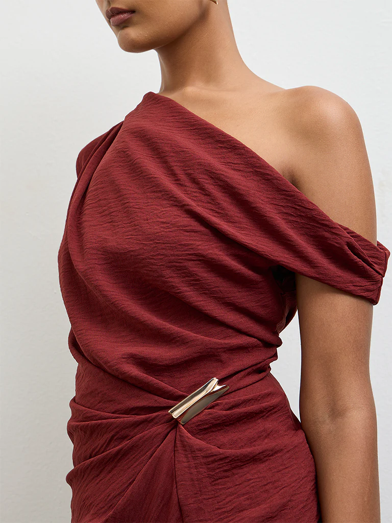 Wardrobe Red One-shoulder Top - Image 3