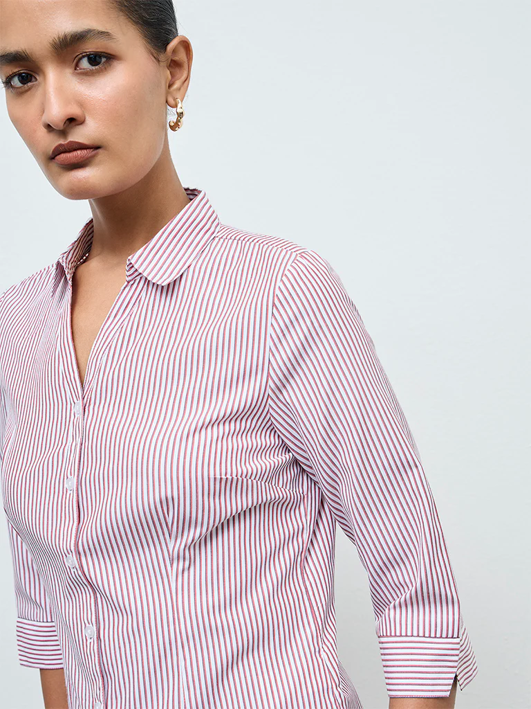 Wardrobe Red Striped Shirt - Image 3