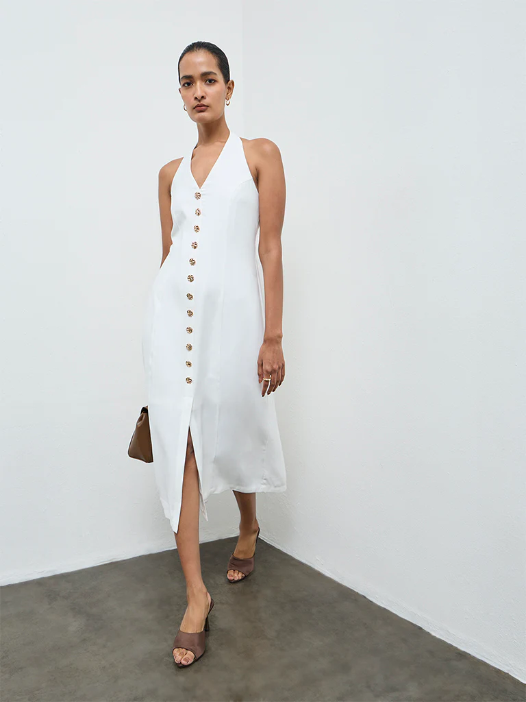 Wardrobe White A-Line Dress - Image 2