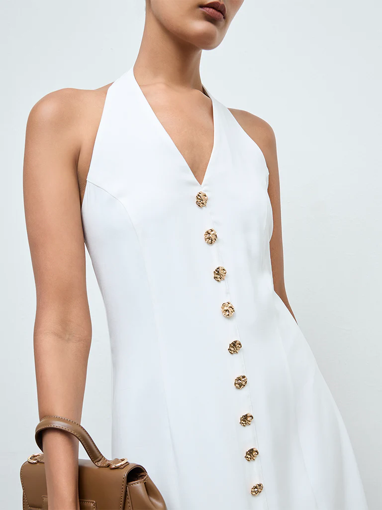 Wardrobe White A-Line Dress - Image 3