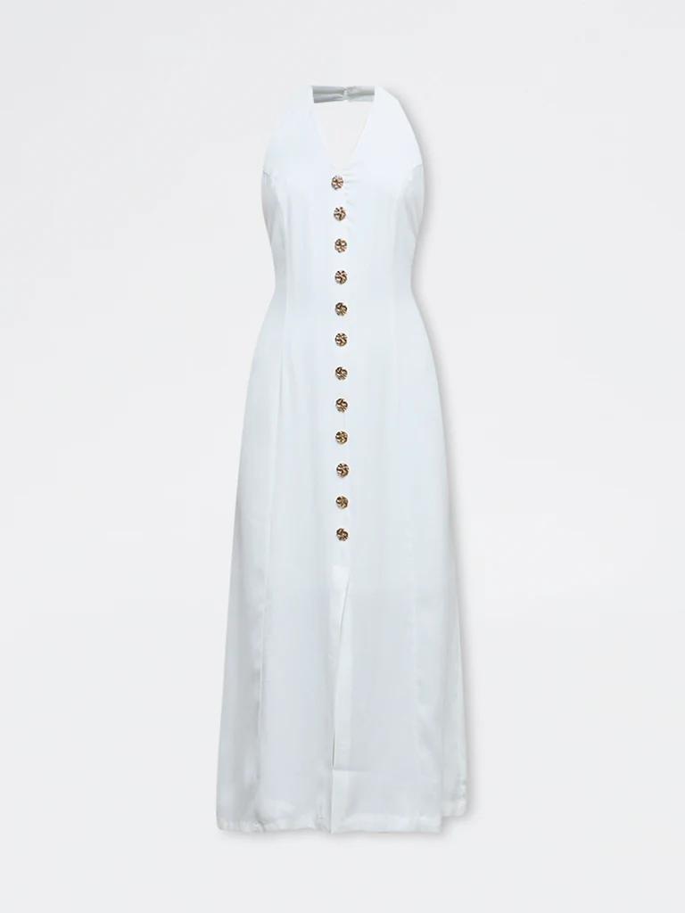 Wardrobe White A-Line Dress - Image 5