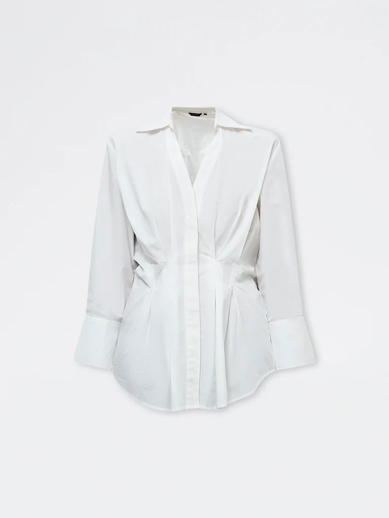 Wardrobe White Cotton Shirt - Image 4