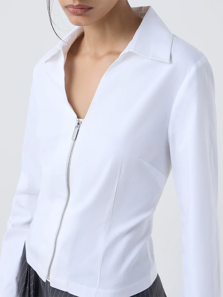 Wardrobe White Cotton Top - Image 3