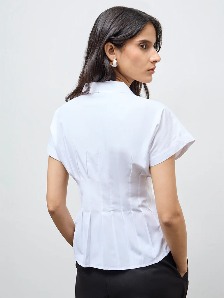 Wardrobe White Fitted Shirt - Image 4