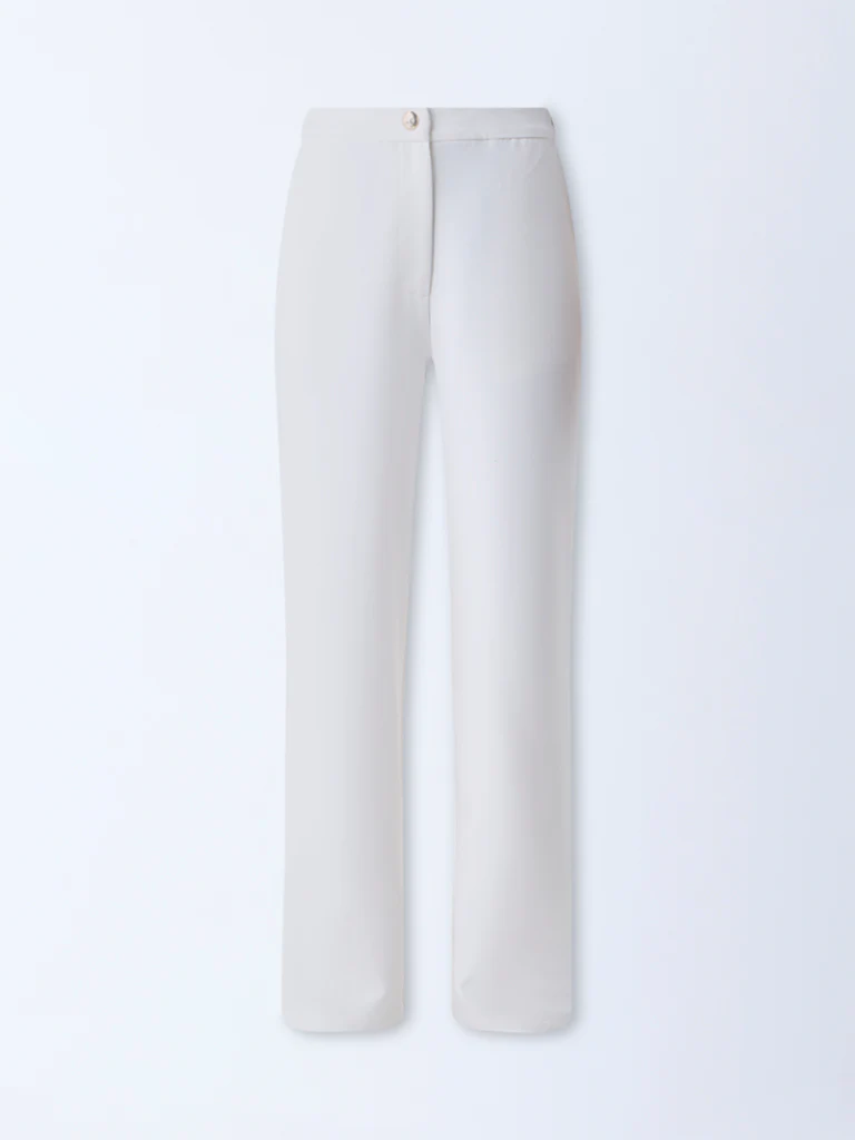 Wardrobe White High-Rise Trousers - Image 5