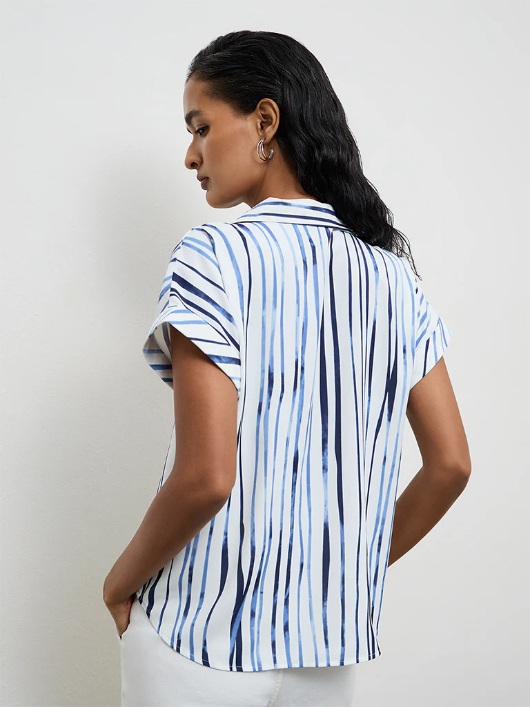Wardrobe White Striped Blouse - Image 4