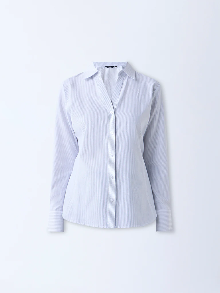 Wardrobe White Striped Shirt - Image 5