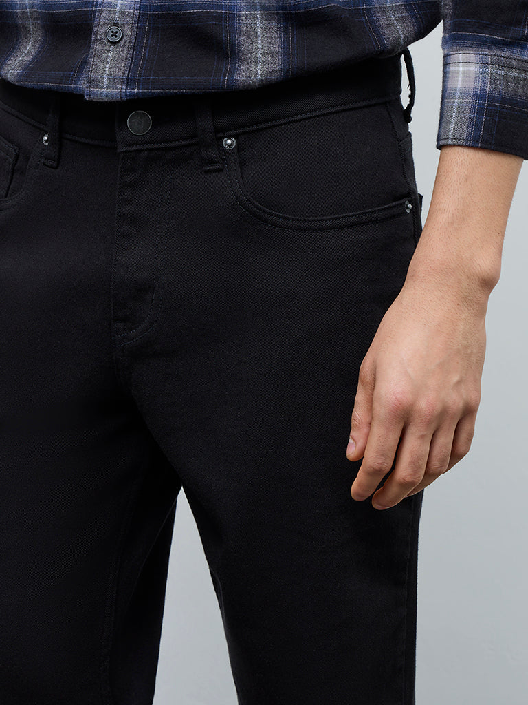 WES Casuals Black Slim-Fit Mid-Rise Jeans - Image 3
