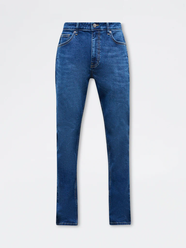 WES Casuals Blue Relaxed-Fit Mid-Rise Jeans - Image 4