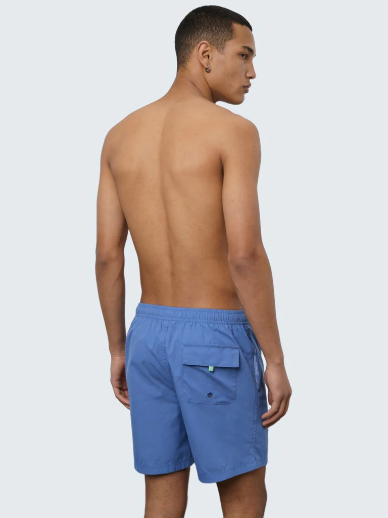 WES Casuals Blue Relaxed-Fit Mid-Rise Swimwear Shorts - Image 4