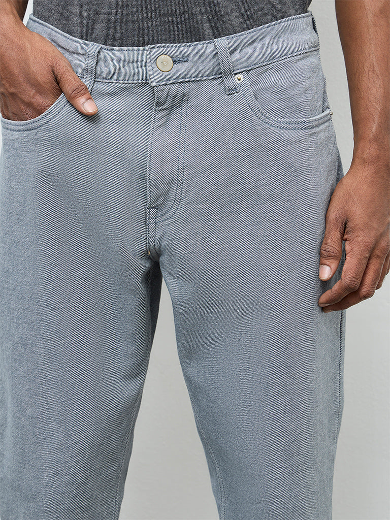 WES Casuals Light Blue Relaxed-Fit Mid-Rise Jeans - Image 4