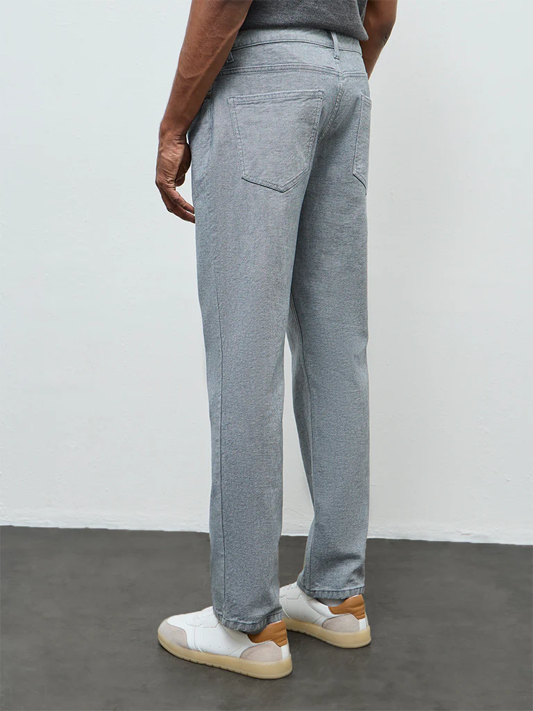 WES Casuals Light Blue Relaxed-Fit Mid-Rise Jeans - Image 5