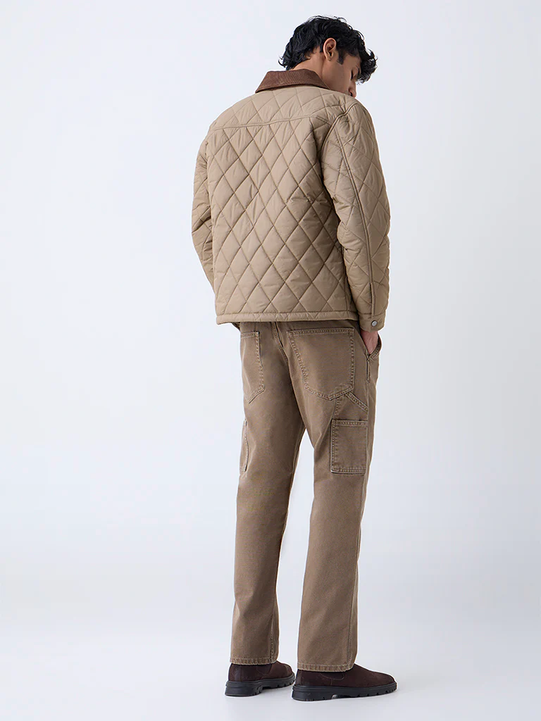 WES Casuals Tan Relaxed-Fit Mid-Rise Jeans - Image 5