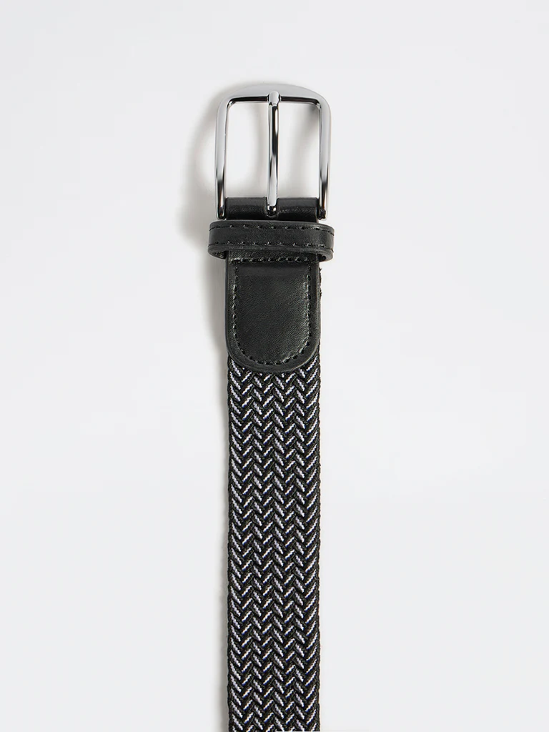 Wes Formals Black Braided Belt - Image 3